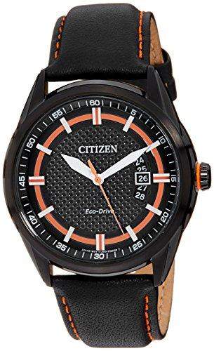 Citizen Herren-Armbanduhr XL Analog Quarz Leder AW1184-13E