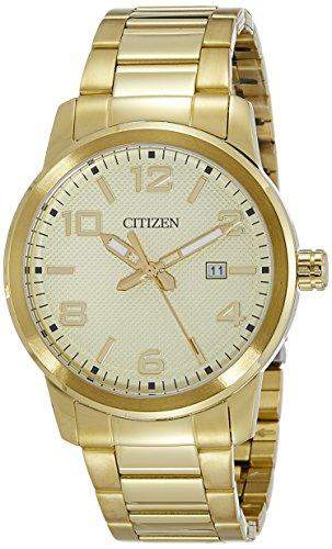 Citizen Herren-Armbanduhr Analog Quarz Edelstahl beschichtet BI1022-51P