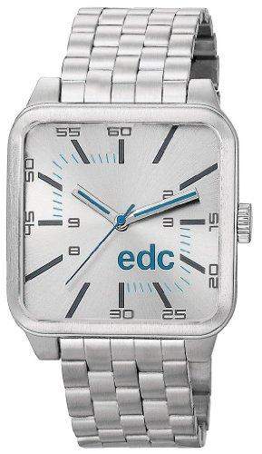 Edc Herren-Armbanduhr Edgy Macho - Cool Silver Analog Quarz Edelstahl EE100801001