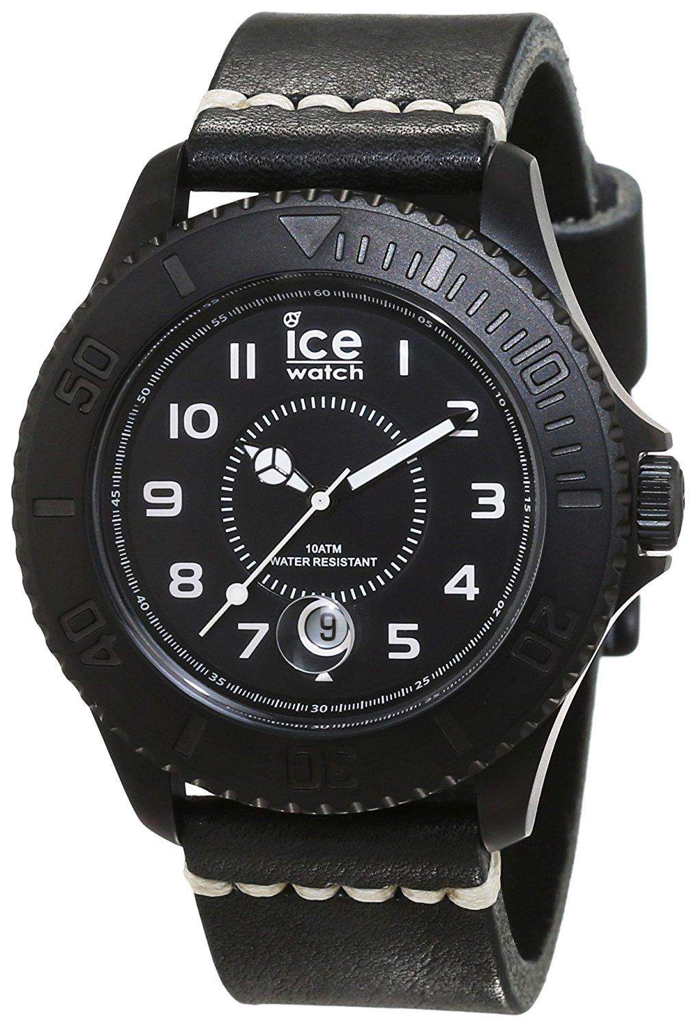Ice-Watch Herren-Armbanduhr Analog Quarz Leder HEBKBMBL14