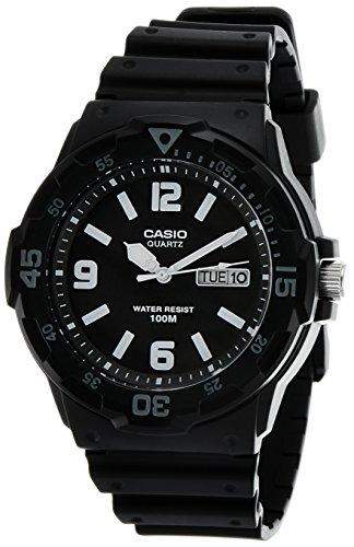 Casio - mrw-200h-1b - Casual-Armbanduhr - Quarz Analog - Zifferblatt schwarz Armband Kunstharz schwarz