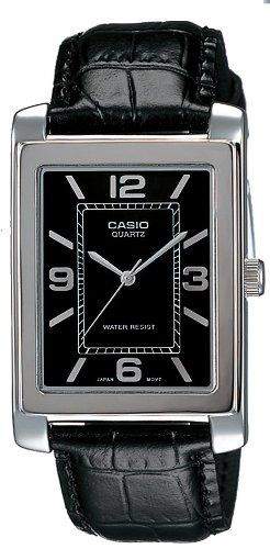 Casio - mtp-1234pl-1aef - Collection - Armbanduhr - Quarz Analog - Zifferblatt schwarz Armband Leder schwarz