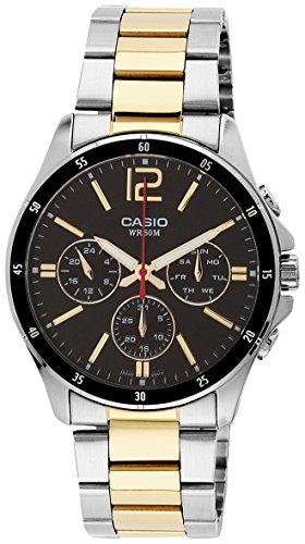 CASIO Herren-Armbanduhr Analog Quarz Edelstahl MTP-1374SG-1A