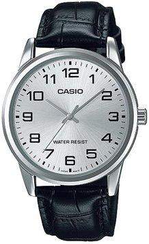 CASIO Herren-Armbanduhr Analog Quarz Leder MTP-V001L-7