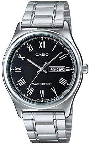 CASIO Herren-Armbanduhr Analog Quarz Edelstahl MTP-V006D-1