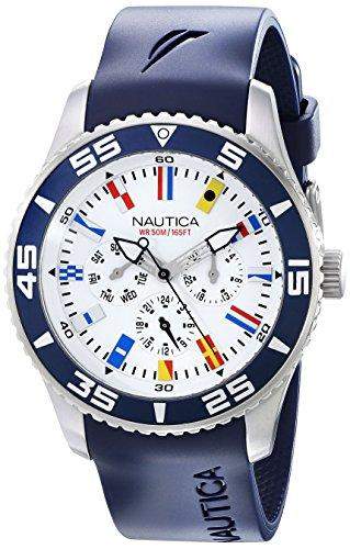 Nautica Herren-Armbanduhr Analog Quarz Silikon N12627G