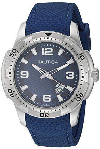 Nautica Herren-Armbanduhr Analog Quarz Silikon NAI12522G