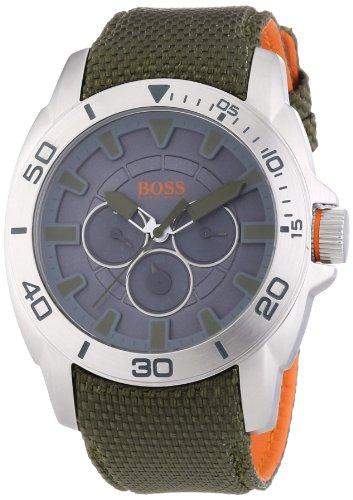 BOSS Orange Herren-Armbanduhr XL Shanghai Multieye Analog Quarz Textil 1513015