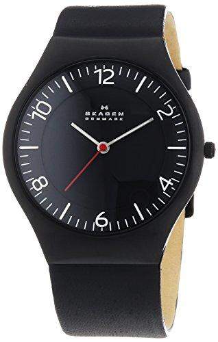 Skagen Herren-Armbanduhr XL Analog Quarz Leder SKW6113