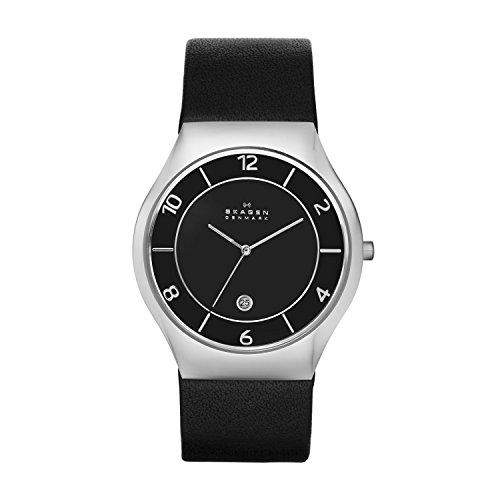 Skagen Herren-Armbanduhr Analog Quarz Leder SKW6115
