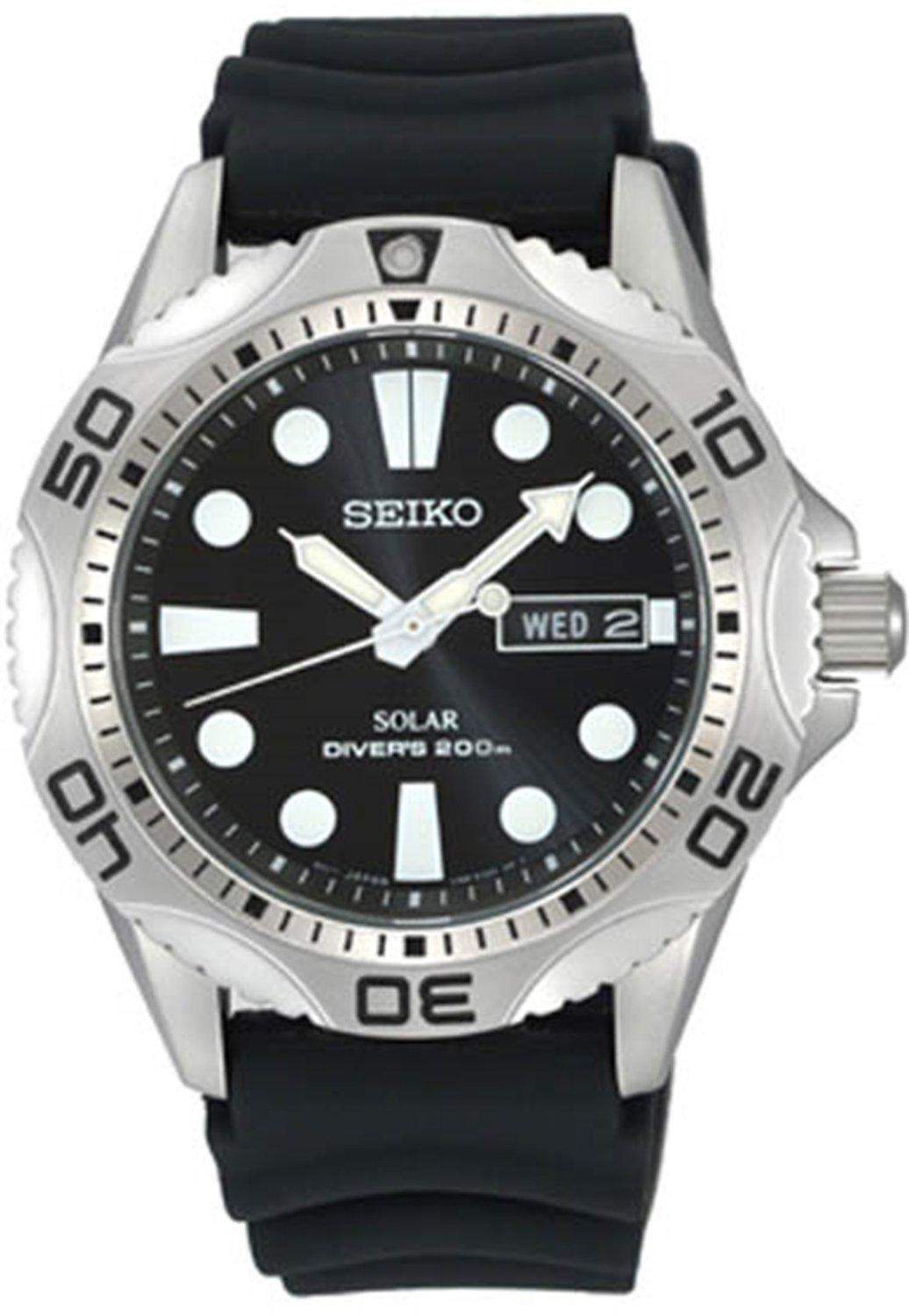 Seiko Herren-Armbanduhr XL Analog Quarz Plastik SNE107P2