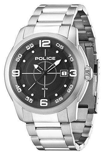 POLICE Herren-Armbanduhr SNIPER Analog Quarz Edelstahl P14386JS-02M