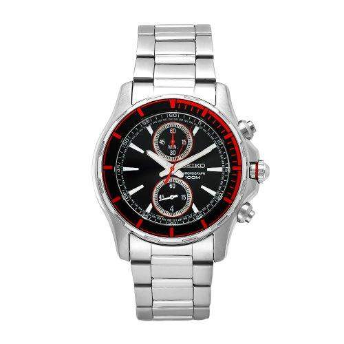Seiko Herren-Armbanduhr XL Analog Quarz Edelstahl SNN247P1