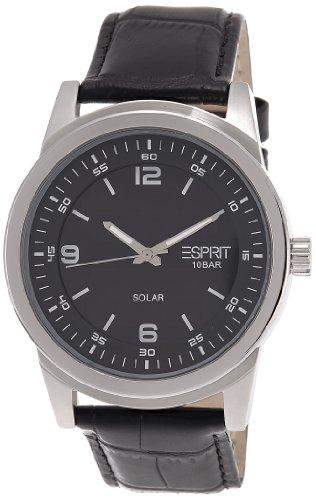 Esprit Herren-Armbanduhr XL Solaro Analog Quarz Leder ES105641001