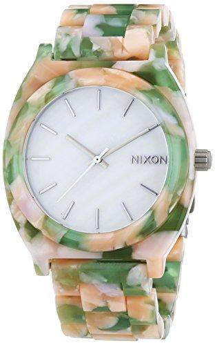Nixon Herren-Armbanduhr XL Time Teller Acetate Mint Julep Analog Quarz Plastik A3271539-00