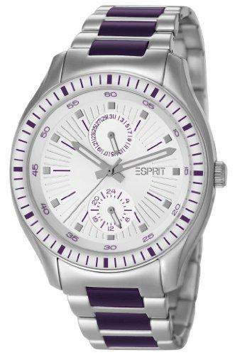 Esprit Herren-Armbanduhr XL Vista Purple Analog Quarz Edelstahl ES105632004