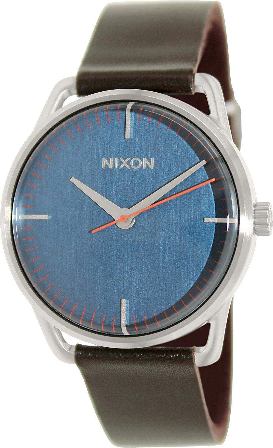 Nixon Unisex-Armbanduhr Mellor Analog Quarz Leder A129879-00