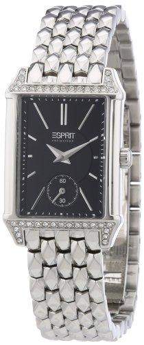Esprit Damen-Armbanduhr Alke silverblack Analog Quarz Edelstahl EL101992F07