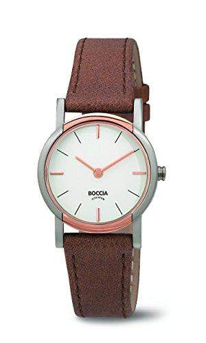 Boccia Damen-Armbanduhr Analog Quarz Leder 3247-03