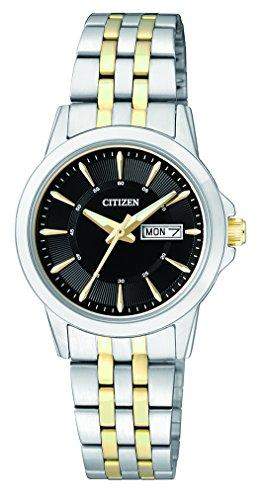 Citizen Damen-Armbanduhr Analog Quarz Edelstahl EQ0608-55EE