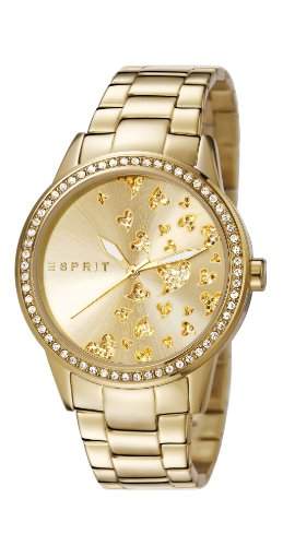 Esprit Damen-Armbanduhr Analog Quarz Edelstahl beschichtet ES107312005