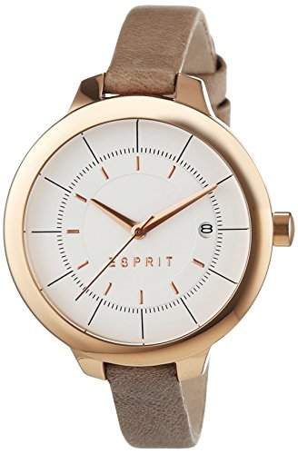 Esprit Damen-Armbanduhr Analog Quarz One Size, weissrosegold ES108192003