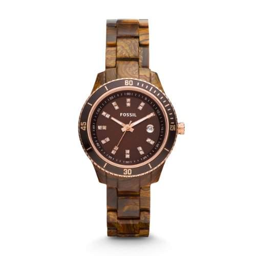 Fossil Damen-Armbanduhr XS Stella Analog Plastik ES3092