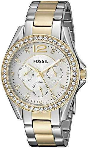 Fossil Damen-Armbanduhr Analog Quarz Edelstahl ES3204