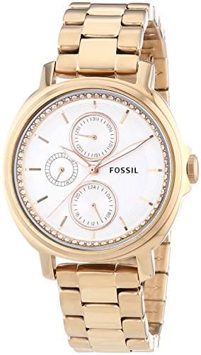 Fossil Damen-Armbanduhr Chelsey Analog Quarz Edelstahl ES3353