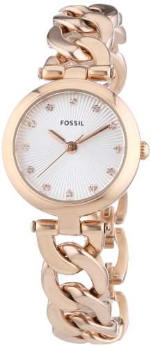 Fossil Damen-Armbanduhr XS Analog Quarz Edelstahl beschichtet ES3392