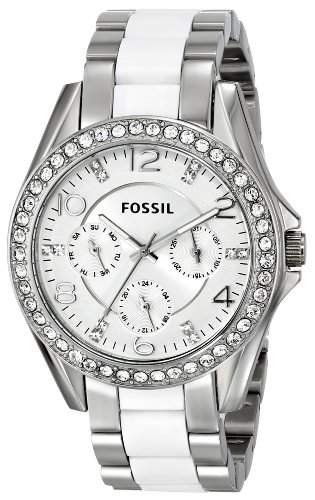 Fossil Damen-Armbanduhr Analog Quarz Edelstahl ES3526