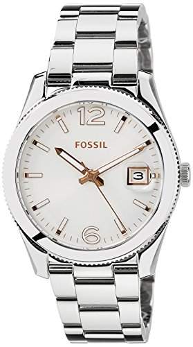 Fossil Damen-Armbanduhr Analog Quarz Edelstahl ES3728