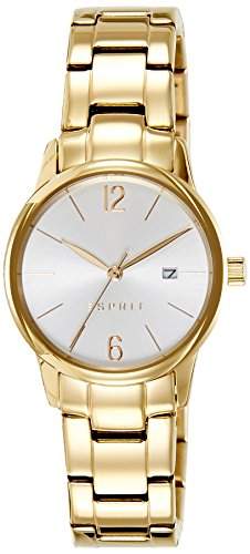 Esprit Damen-Armbanduhr ES-ABBIE GOLD Analog Quarz Edelstahl ES100S62013