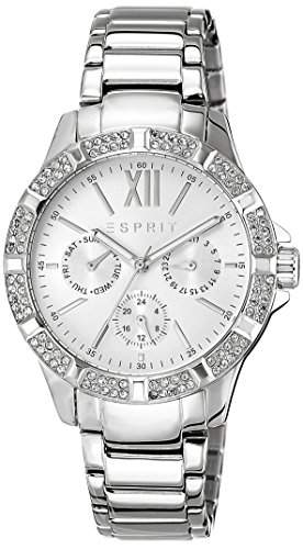 Esprit Damen-Armbanduhr ES-ALYCIA SILVER Analog Quarz Edelstahl ES108472001