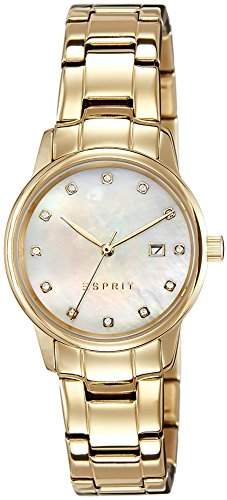 Esprit Damen-Armbanduhr ES-BLAKE GOLD Analog Quarz Edelstahl beschichtet ES100S62010