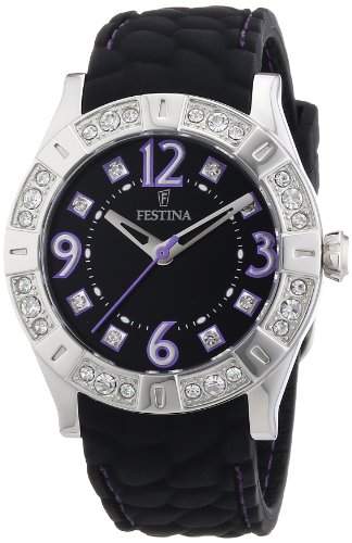 Festina Trend Dream Collection Damen Uhr Silikonband Schwarz F165418