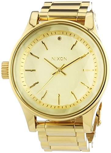 Nixon Damen-Armbanduhr Facet All Gold Analog Quarz Edelstahl A384502-00