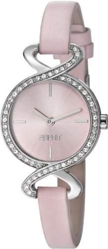 Esprit Damen-Armbanduhr XS Fontana Soft Crystal Analog Quarz Leder ES106282003
