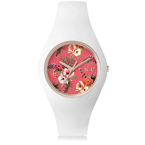 Ice-Watch Damen - Armbanduhr Ice Flower Analog Quarz Silikon ICEFLLUNUS15