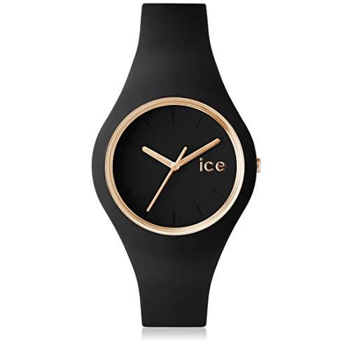 Ice-Watch Unisex - Armbanduhr Glam Analog Quarz Silikon ICEGLBKSS14