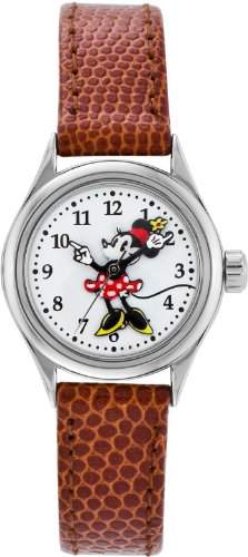 Disney by Ingersoll Damen-Armbanduhr Analog polyurethan braun 25565