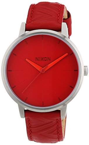 Nixon Damen-Armbanduhr Kensington Red Mod Analog Quarz Leder A1081744-00
