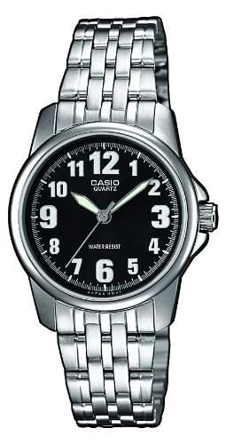 CASIO Damen-Armbanduhr Analog Quarz Edelstahl LTP-1260PD-1B