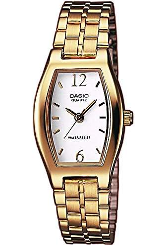 Casio - ltp-1281pg-7 a - Classic Damen-Armbanduhr 045J699 Analog weiss Armband Stahl vergoldet Gold