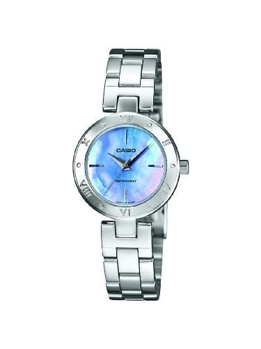 Casio - ltp-1342d-2cef Damen-Armbanduhr - Quarz Analog - Zifferblatt Blau Armband Stahl Silber