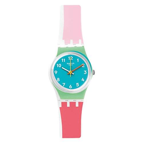 Swatch Damen-Armbanduhr Analog Quarz Silikon LW146