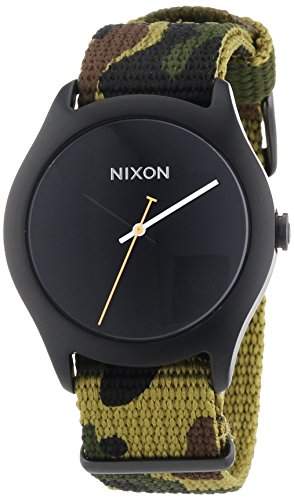 Nixon Damen-Armbanduhr Mod Black Green Camo Analog Quarz Nylon A3481629-00