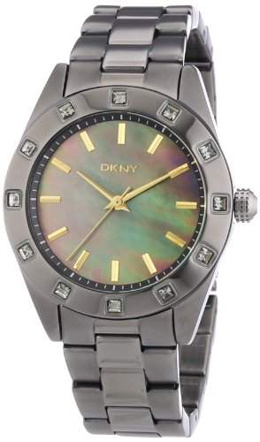 DKNY Damen-Armbanduhr Analog Quarz Edelstahl beschichtet NY8662