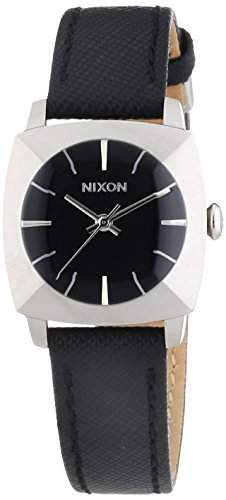 Nixon Damen-Armbanduhr XS Parody Black Analog Quarz Leder A401000-00