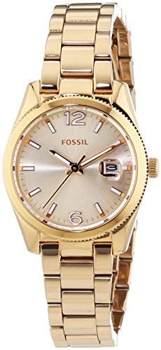 Fossil Damen-Armbanduhr XS Perfect Boyfriend Small Analog Quarz Edelstahl ES3584